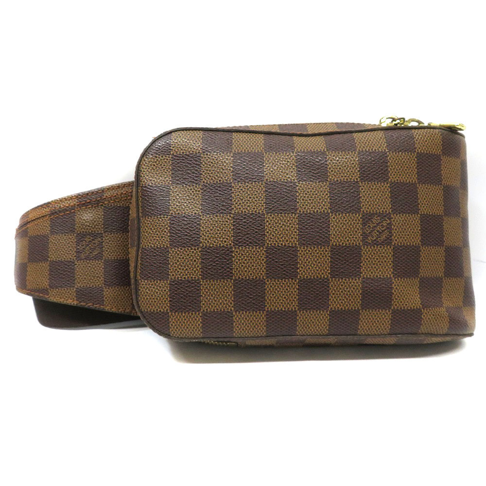 LOUIS VUITTON Geronimos Shoulder Bag Crossbody Damier Ebene Brown Handbag